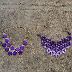 Purple and gold jewelry lot